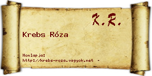 Krebs Róza névjegykártya