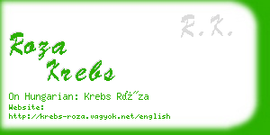 roza krebs business card